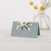 冬のフローラ |休日結婚の プレイスカード (裏面)