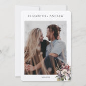 冬のフローラ |休日結婚の 招待状 (裏面)