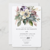 冬のフローラ |休日結婚の 招待状 (正面)