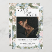 冬のフローラ | 写真素朴の結婚数 セーブザデート (正面/裏面)