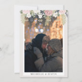 冬のフローラ | 写真素朴の結婚数 セーブザデート (裏面)