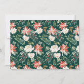 冬のフローラ |誕生日パーティーの招待 招待状 (裏面)