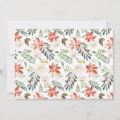 冬のフローラ |誕生日パーティーの招待 招待状 (裏面)