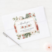 冬のフローラ |赤ちゃんシャワーのお気に入り スクエアシール (封筒)