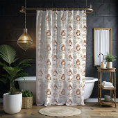 冬のフールレッドベリークリスマスシャワーカーテン シャワーカーテン