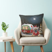 冬のブフランスのルドッグキャラバンクリスマスアドベンチャー クッション (椅子)