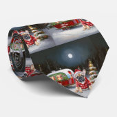 冬のブフランスのルドッグキャラバンクリスマスアドベンチャー ネクタイ (ロール)