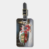 冬のブフランスのルドッグキャラバンクリスマスアドベンチャー ラゲッジタグ (正面縦)