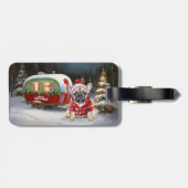 冬のブフランスのルドッグキャラバンクリスマスアドベンチャー ラゲッジタグ (裏面横)