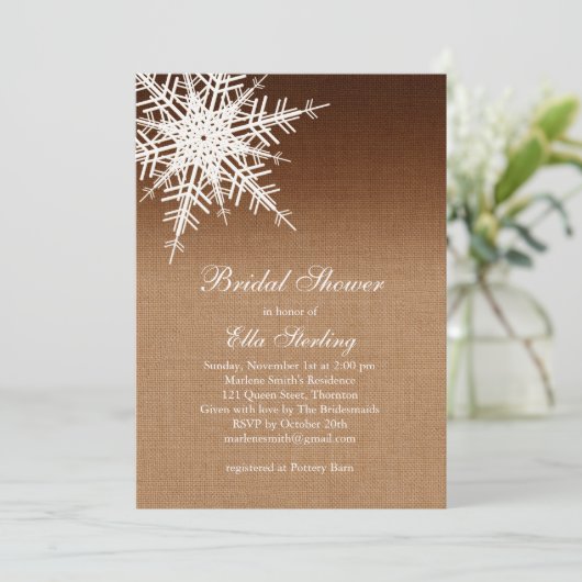 冬のブライグラデーションダルシャワーの招待 招待状 (スタンド正面)