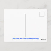 冬のブライスキャニオン国立公園 ユタ州 ポストカード (裏面)