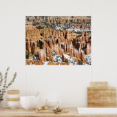 冬のブライスキャニオン、サンセットポイント、プリント ポスター (キッチン)