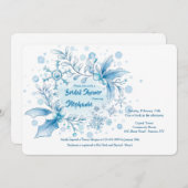 冬のブライダルシャワーの招待 招待状 (正面/裏面)