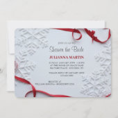 冬のブライダルシャワーへの招待 招待状 (正面)