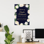 冬のブライダルシャワーウェルカムサイン(20x28) ポスター (ホームオフィス)