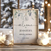 冬のブライダルシャワーウェルカム ポスター