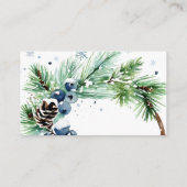 冬のブライダルシャワーギフトレジストリ エンクロージャーカード (裏面)