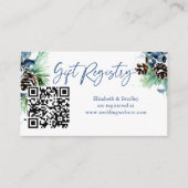 冬のブライダルシャワーギフトレジストリ エンクロージャーカード (正面)