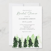 冬のブライダルシャワースエレガントクリプトシンプル 招待状 (正面)