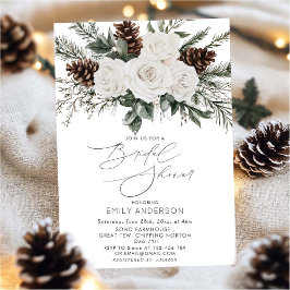冬のブライダルシャワーパイングリーンリー 招待状