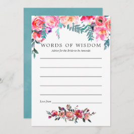 冬のブライダルシャワーフローラアドバイス 招待状