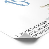 冬のブライダルシャワーミモサバーサイン ポスター (角)