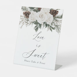 冬のブライダルシャワーラブイズスウィート 台座サイン