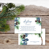 冬のブライダルシャワーレシピカード要求 エンクロージャーカード