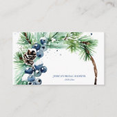 冬のブライダルシャワーレシピカード要求 エンクロージャーカード (裏面)