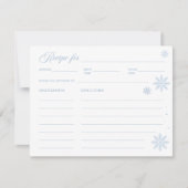 冬のブライダルシャワーレシピカード 招待状 (正面)