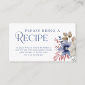 冬のブライダルシャワーレシピ要求エンクロージャカード エンクロージャーカード (正面)