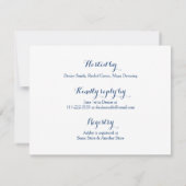 冬のブライダルシャワー招待木うさぎ 招待状 (裏面)