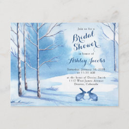 冬のブライダルシャワー招待木うさぎ 招待状