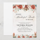 冬のブライダルシャワー招待状 招待状 (正面/裏面)