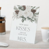 冬のブライダルシャワー数を推測するキス 台座サイン (インサイチュ)