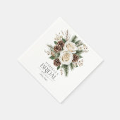 冬のブライダルシャワー スタンダードカクテルナプキン (角)