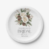 冬のブライダルシャワー ペーパープレート (正面)