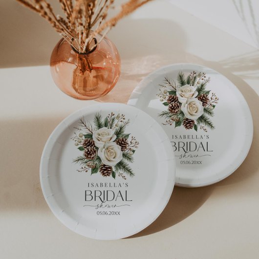 冬のブライダルシャワー ペーパープレート