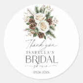 冬のブライダルシャワー ラウンドシール (正面)