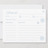 冬のブライダルシャワー レシピカード 招待状