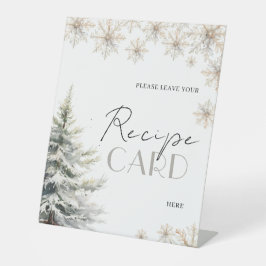 冬のブライダルシャワー レシピリクエスト テーブル 台座サイン