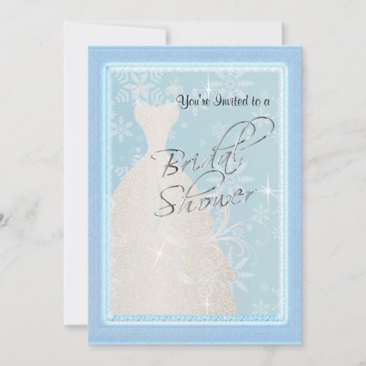 冬のブライダルシャワー 招待状 (正面)