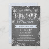 冬のブライダルシャワー 招待状 (正面/裏面)
