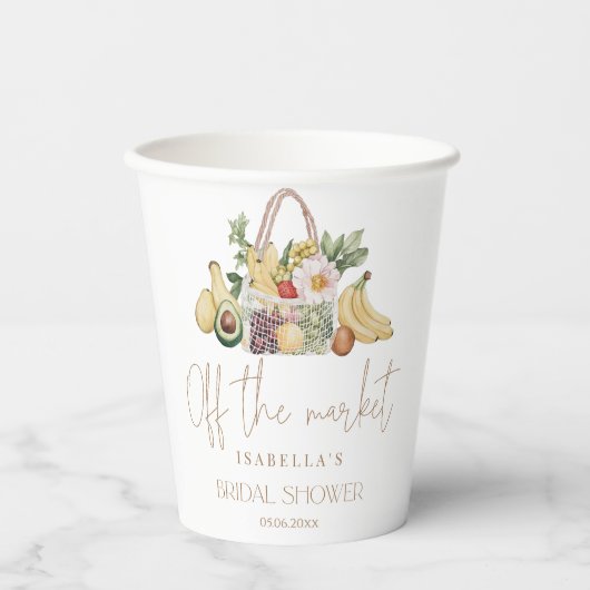 冬のブライダルシャワー 紙コップ (正面)