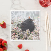 冬のブラックバード スタンダードランチョンナプキン (インサイチュ)