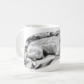 冬のブランケット上のテリア コーヒーマグカップ (正面左)