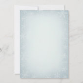 冬のブランチ招待状 | エレガントな霜の降りたようなデザイン 招待状 (裏面)