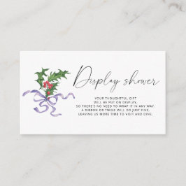 冬のブランチ表示シャワー エンクロージャーカード