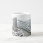 冬のブリストルCliftonの吊り橋 コーヒーマグカップ (中央)