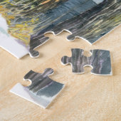 冬のブリッジ水の色絵画の ジグソーパズル (側面)